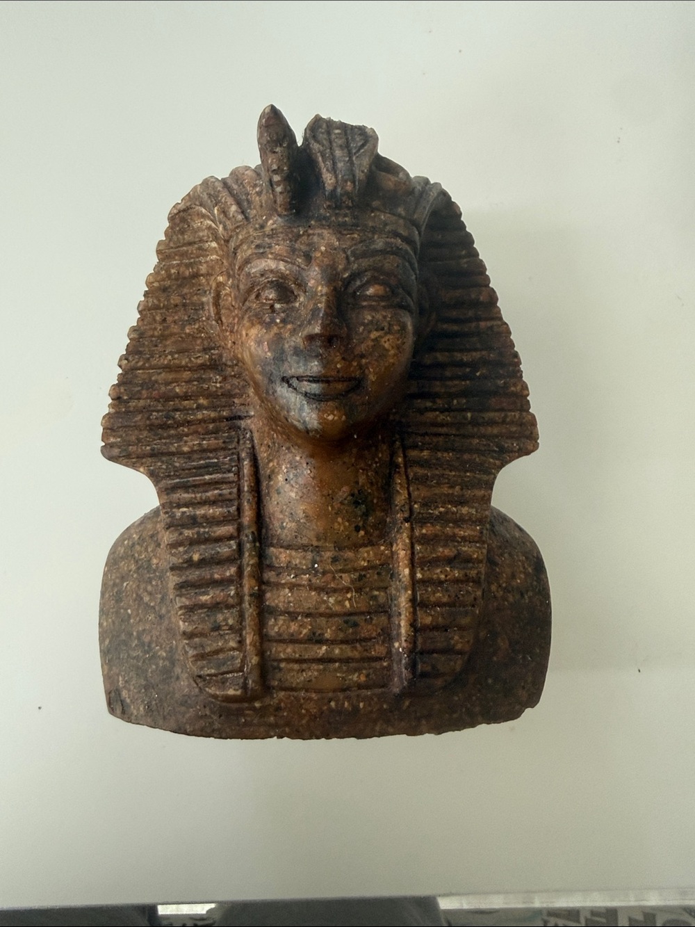 Brown Pharaoh Bust Sculpture - Decorative Home Art